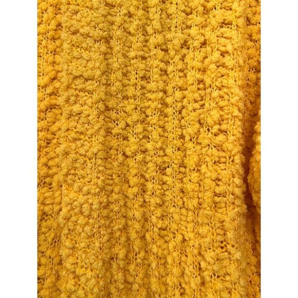 NWT SMALL POPCORN SOFT Women's Yellow Open Front Knit Cardigan Sweater - Picture 2 of 6